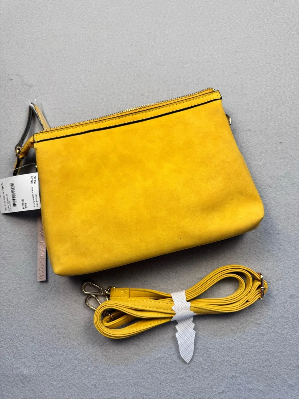 Nordstrom Yellow Woven-Detail Crossbody Bag